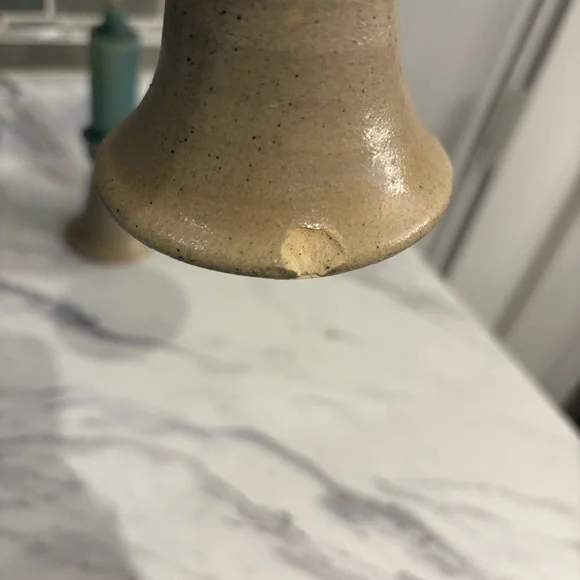 Vintage Beaumont Brothers Pottery Candle Sticks & Bowl Salt Glazed Stoneware - Picture 12 of 16